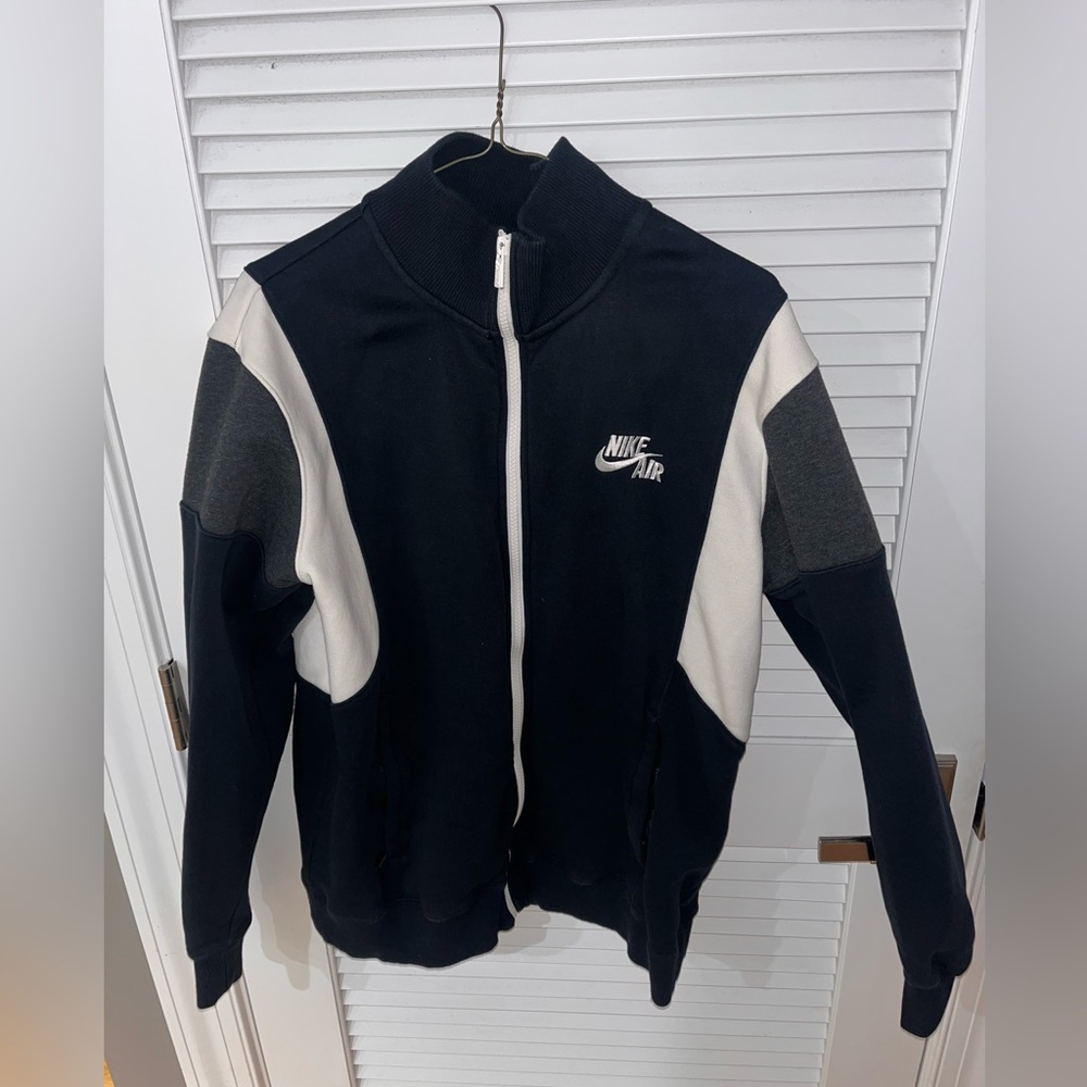 Men’s Nike Air Full Zip Track Jacket in Black / White / Grey